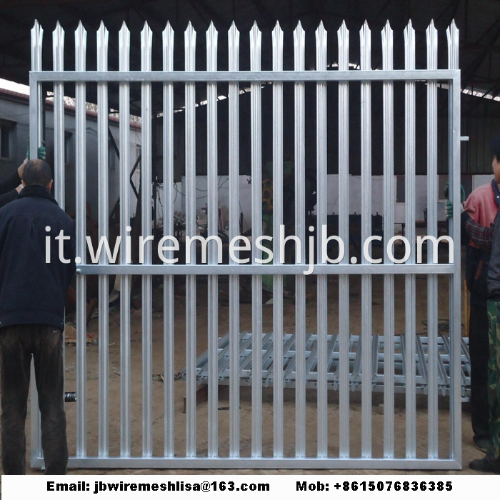 W Shape Powder Coated Palisade Fence Panels